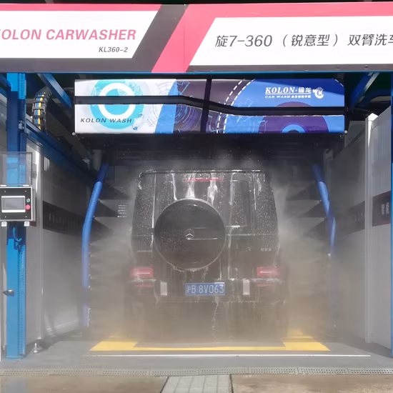360 rotating single arm automatic touchless car wash machine with drying system